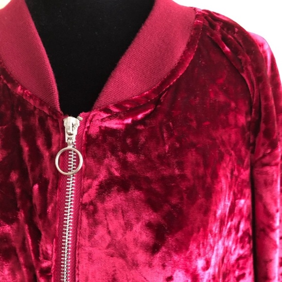 Ashley Stewart crush velvet light bomber jacket - Picture 2 of 9